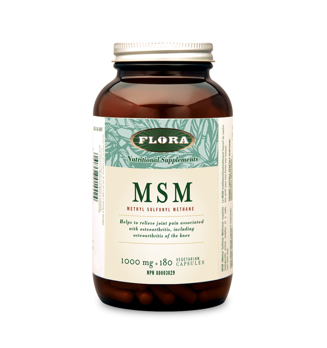 FLORA MSM 甲基磺酰基甲烷 1000毫克 180粒膠囊