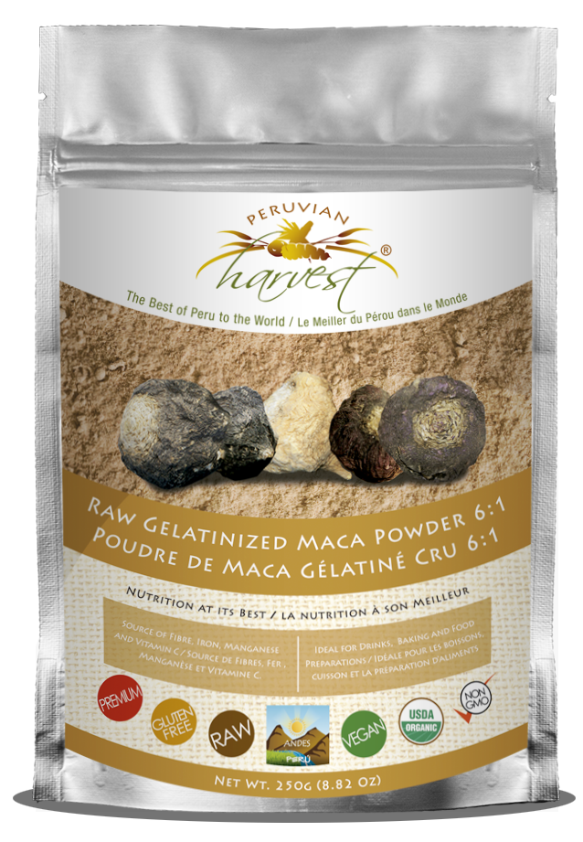 秘魯豐收牌瑪卡生糊化粉 6:1 250克