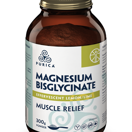 PURICA MAGNESIUM BISGLYCINATE EFFERVESCENT LEMON LIME 300g