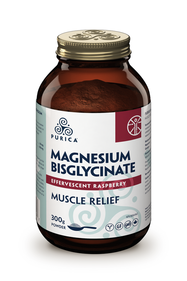 PURICA MAGNESIUM BISGLYCINATE EFFERVESCENT RASPBERRY 300g