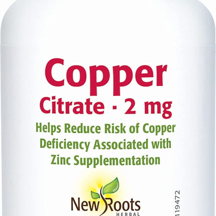 NEW ROOTS COPPER CITRATE 2mg 100caps