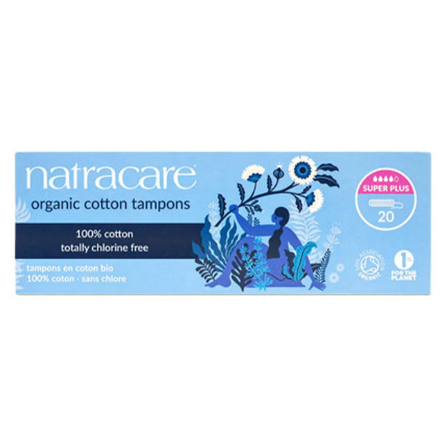 NATRACARE ORGANIC COTTON TAMPONS SUPER PLUS 20pcs