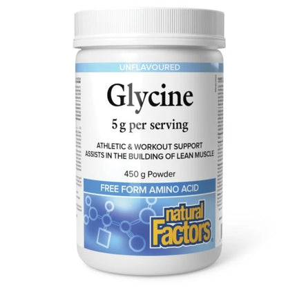 NATURAL FACTORS GLYCINE POWDER 450G