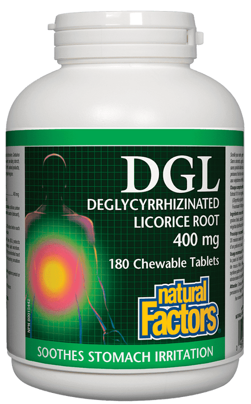 NATURAL FACTORS DGL 甘草根提取物咀嚼片 180 片