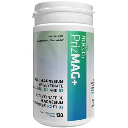 ITL HEALTH PRIZMAG PLUS MAGNESIUM BISGLYCINATE D3 K2 120 CAPS