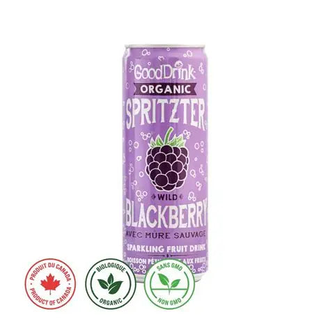 GOOD DRINK ORGANIC FRUIT SODA SPARKLING BLACKBERRY 355 ML