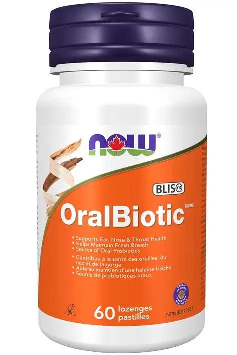 NOW ORALBIOTIC 60 LOZENGES