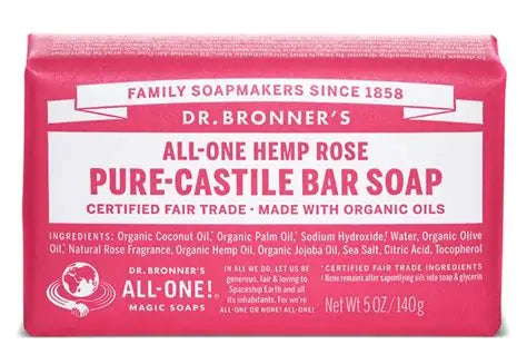 DR. BRONNERS ROSE SOAP BAR 140g