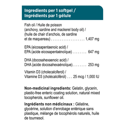 GENUINE HEALTH OMEGA3+ TRIPLE STRENGTH+D3 60c