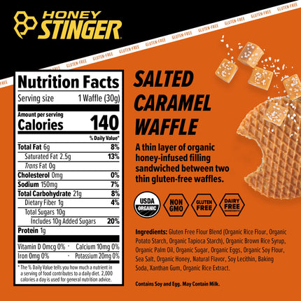 HONEY STINGER SALTED CARAMEL GLUTEN-FREE WAFFLE - 30g
