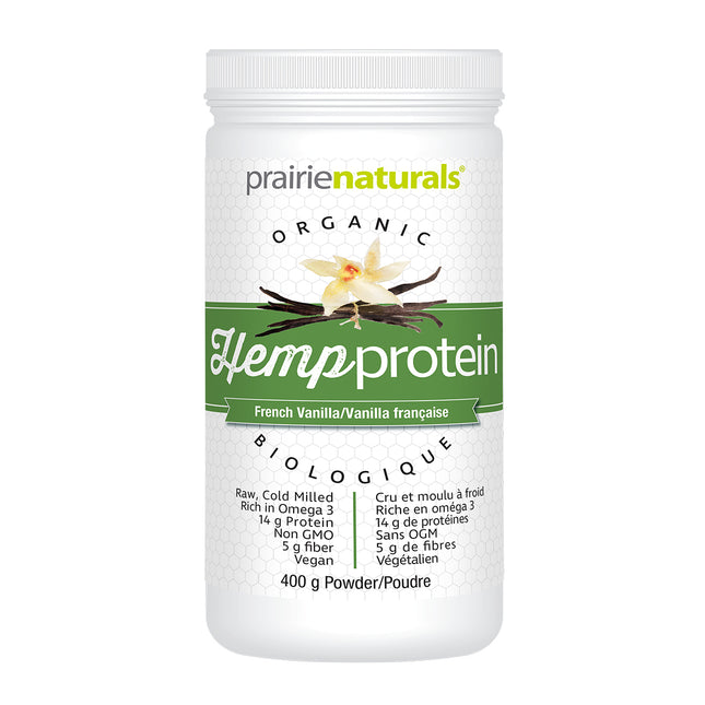 PRAIRIE NATURALS ORGANIC HEMP PROTEIN VANILLA 400g