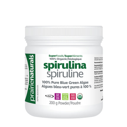 PRAIRIE NATURALS ORGANIC SPIRULINA 500mg 180tabs
