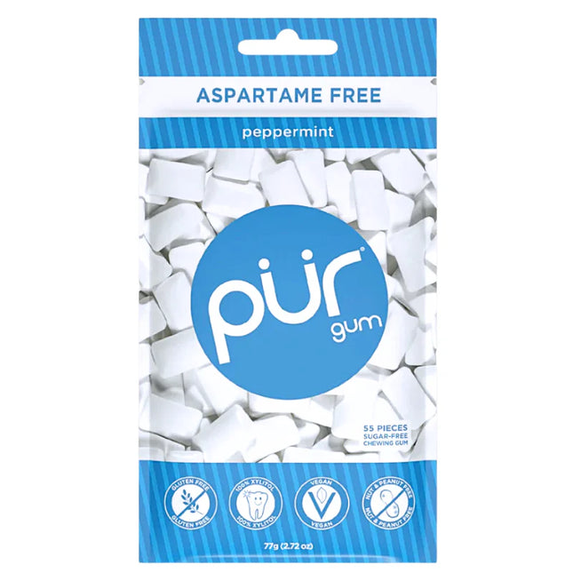 薄荷口味口香糖袋裝 55 片