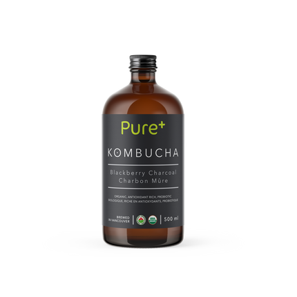 PURE+ KOMBUCHA BLACKBERRY CHARCOAL 500ml (F)
