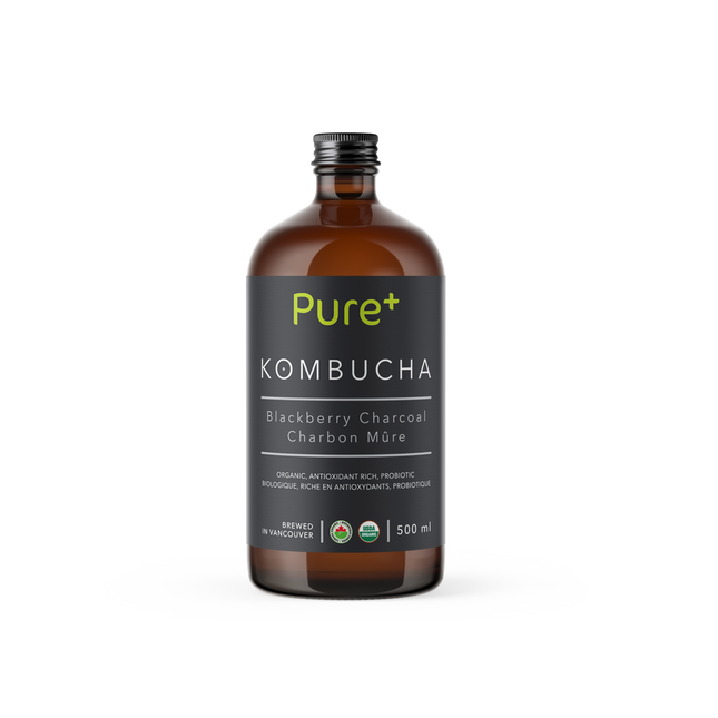 PURE+ KOMBUCHA BLACKBERRY CHARCOAL 500ml (F)