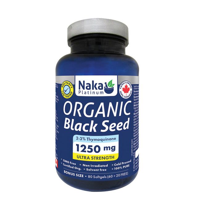 NAKA PLATINUM ORGANIC BLACK SEED OIL ULTRA STRENGHT 80sg