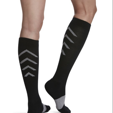 SIGVARIS GROUP ATHLETIC RECOVERY SOCK 15-20MM FOR UNISEX SIZE SM BLACK- 1 PC