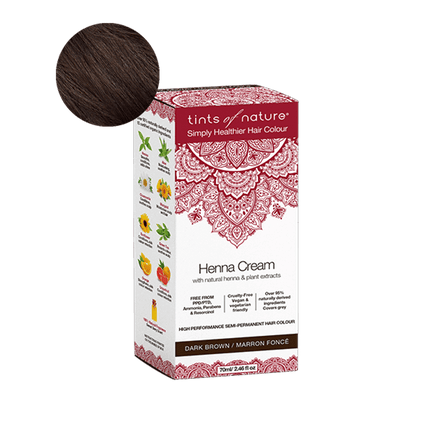 TINTS OF NATURE HENNA CREAM DARK BROWN 70ml