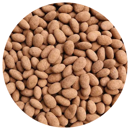 COCOA DUSTED MILK CHOCOLATE COVERED ALMONDS  200g