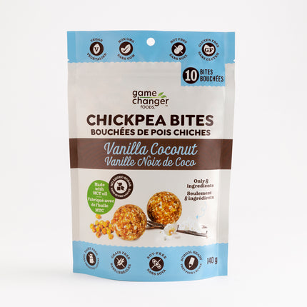 GAME CHANGER CHICKPEA BITES VANILLA COCONUT 140g