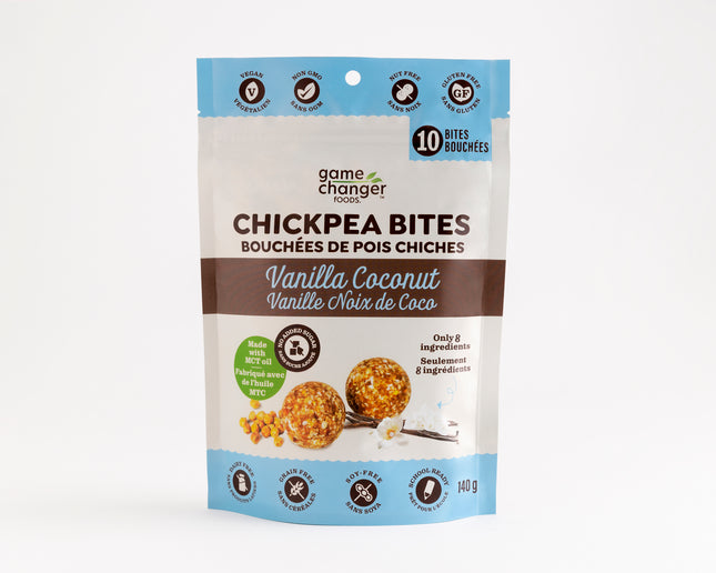 GAME CHANGER CHICKPEA BITES VANILLA COCONUT 140g