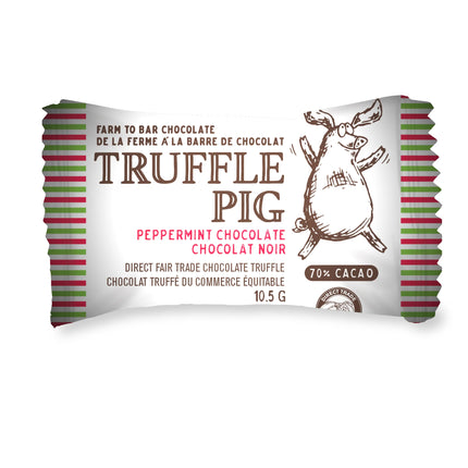 TRUFFLE PIG DARK PEPPERMINT CHOCOLATE 70%CACAO 11G