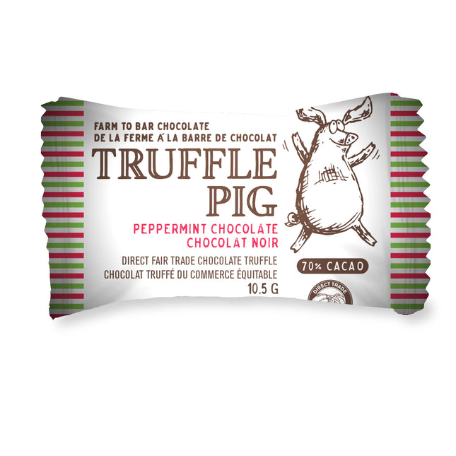 TRUFFLE PIG DARK PEPPERMINT CHOCOLATE 70%CACAO 11G