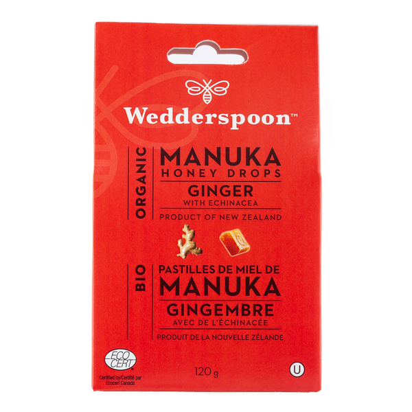 WEDDERSPOON MANUKA DROPS GINGER 120g