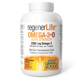 NATURAL FACTORS REGENERLIFE ULTIMATE STRENGTH OMEGA-3 WITH VITAMIN D 150sg