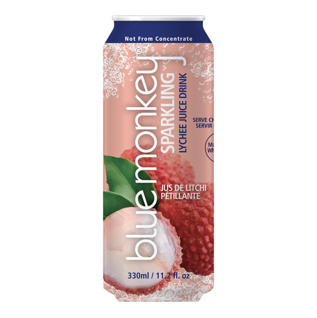 BLUE MONKEY SPARKLING LYCHEE JUICE DRINK 330ML