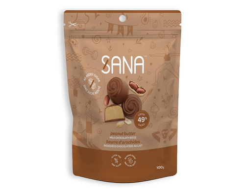 SANA MILK CHOCOLATY PEANUT BUTTER BITES 100g