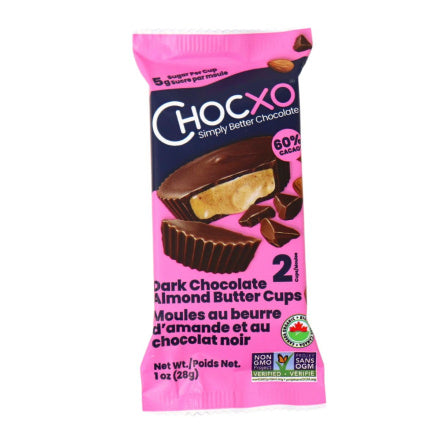 CHOCXO 2-PACK ORG ALMOND BUTTER CUPS 28g