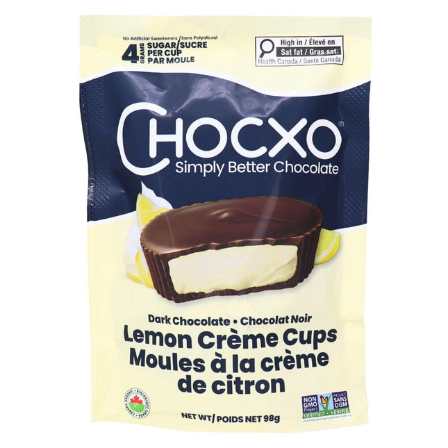 CHOCXO ORG LEMON CREME CUPS 98g