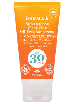 DERMA E SUN DEFENSE CLEAR ZINC OIL-FREE SUNSCREEN SPF30 60ml