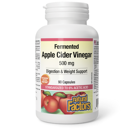 NATURAL FACTORS FERMENTED APPLE CIDER VINEGAR FERMENTED 90caps