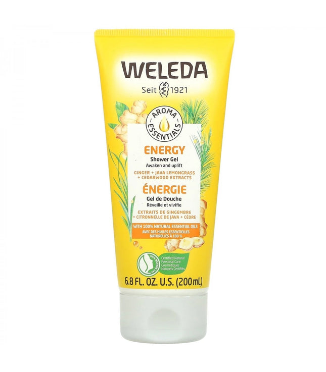 WELEDA ENERGY SHOWER GEL GINGER + LEMONGRASS + CEDARWOOD 200ml
