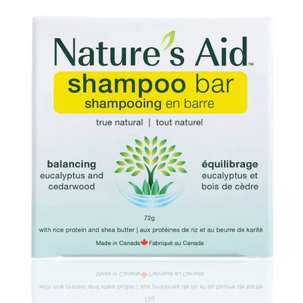 NATURE'S AID FORTIFYING SHAMPOO BAR EUCALYPTUS & CEDARWOOD 72g