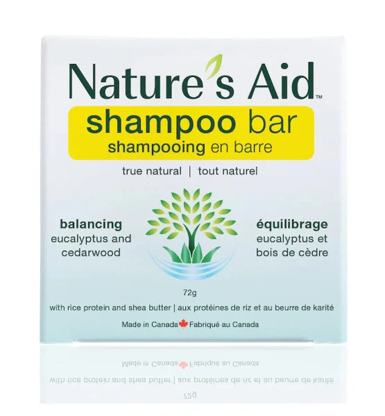 NATURE'S AID FORTIFYING SHAMPOO BAR EUCALYPTUS & CEDARWOOD 72g