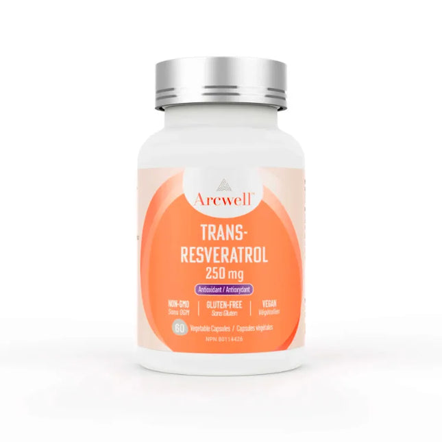 ARCWELL TRANS-RESVERATROL 250MG 60VCAPS