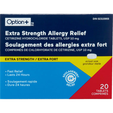OPTION+ XST ALLERGY TB 10MG 20TABS