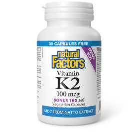 NATURAL FACTORS VITAMIN K2 100mcg 180vcaps