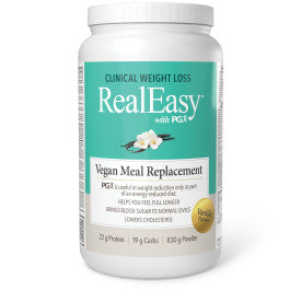 NATURAL FACTORS REAL EASY VEGAN MEAL REPLACEMENT VANILLA 830g