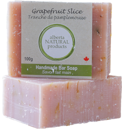 ALBERTA NATURAL PRODUCTS GRAPEFRUIT SLICE HANDMADE BAR SOAP 100g
