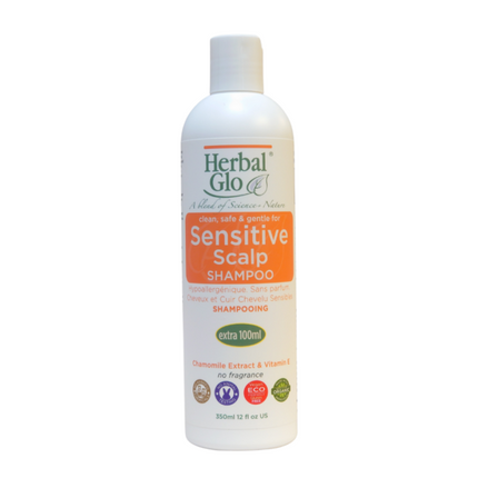 HERBAL GLO SENSITIVE SCALP SHAMPOO CHAMOMILE EXTRACT AND VITAMIN E 350ML