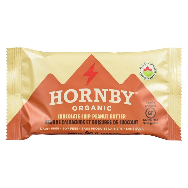 HORNBY ORGANIC BAR CHOCOLATE CHIP PEANUT BUTTER 80G