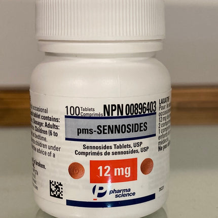 PMS-SENNOSIDES 12 MG TABLET 100 TABLETS