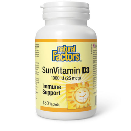 NATURAL FACTORS SUNVITAMIN D3 1000IU (25mcg)) 180tabs