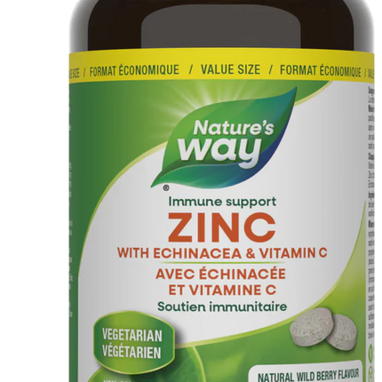 NATURE'S WAY ZINC WITH ECHINACEA & VITAMIN C 120lozs
