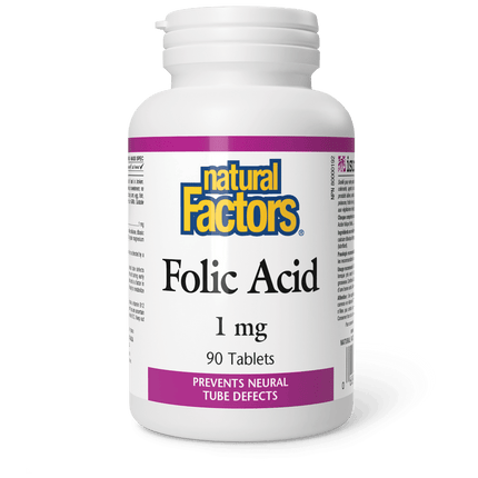 NATURAL FACTORS FOLIC ACID 1mg 90tabs