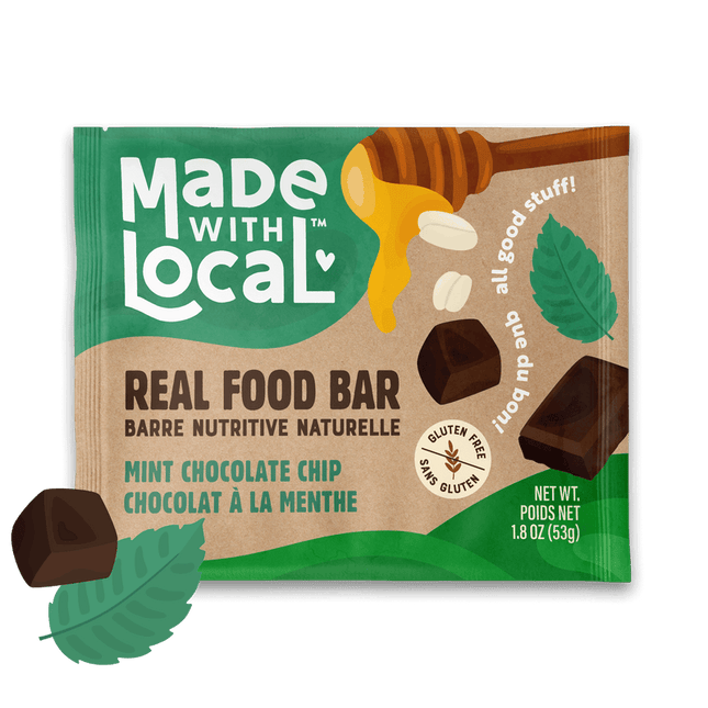 MADE WITH LOCAL REAL FOOD BAR MINT CHOCOLATE CHIP 53g